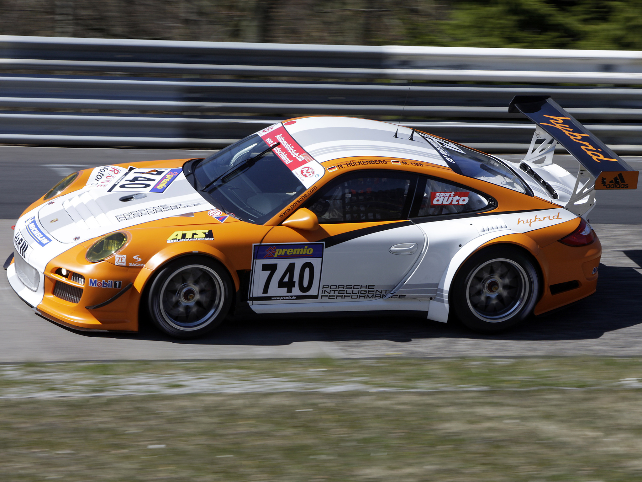 2010, Porsche, 911, Gt3, R, Hybrid, 997, Race, Racing, Supercar, Supercars Wallpaper