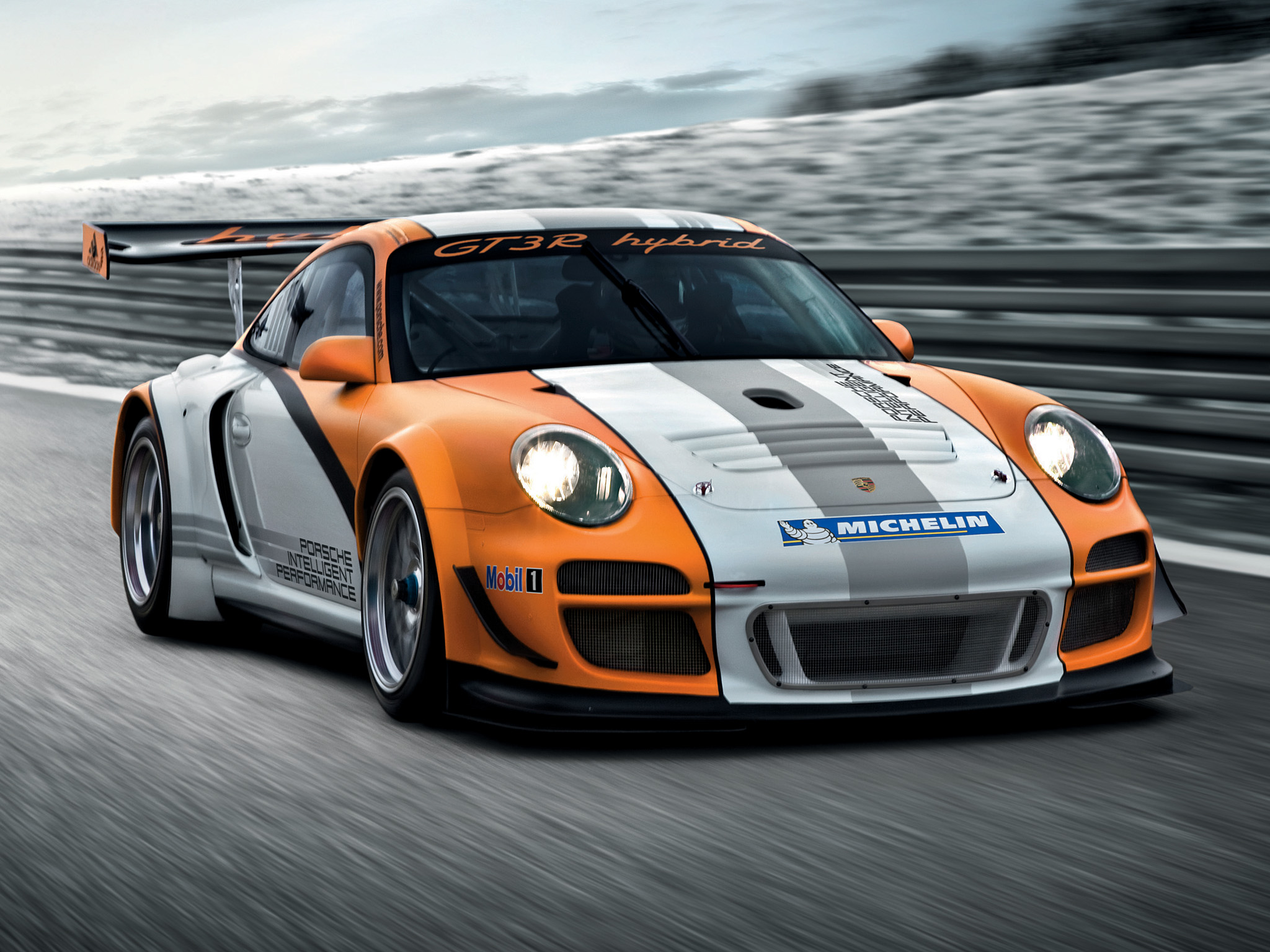 2010, Porsche, 911, Gt3, R, Hybrid, 997, Race, Racing, Supercar, Supercars Wallpaper