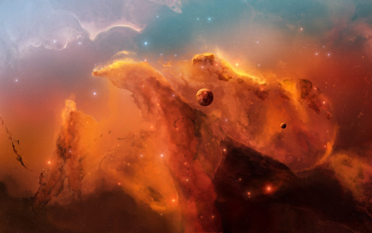 orange, Nebula HD Wallpaper Desktop Background