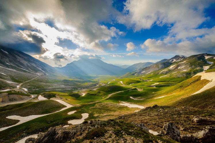 italy, Mountains, Valley, Sky, Light HD Wallpaper Desktop Background