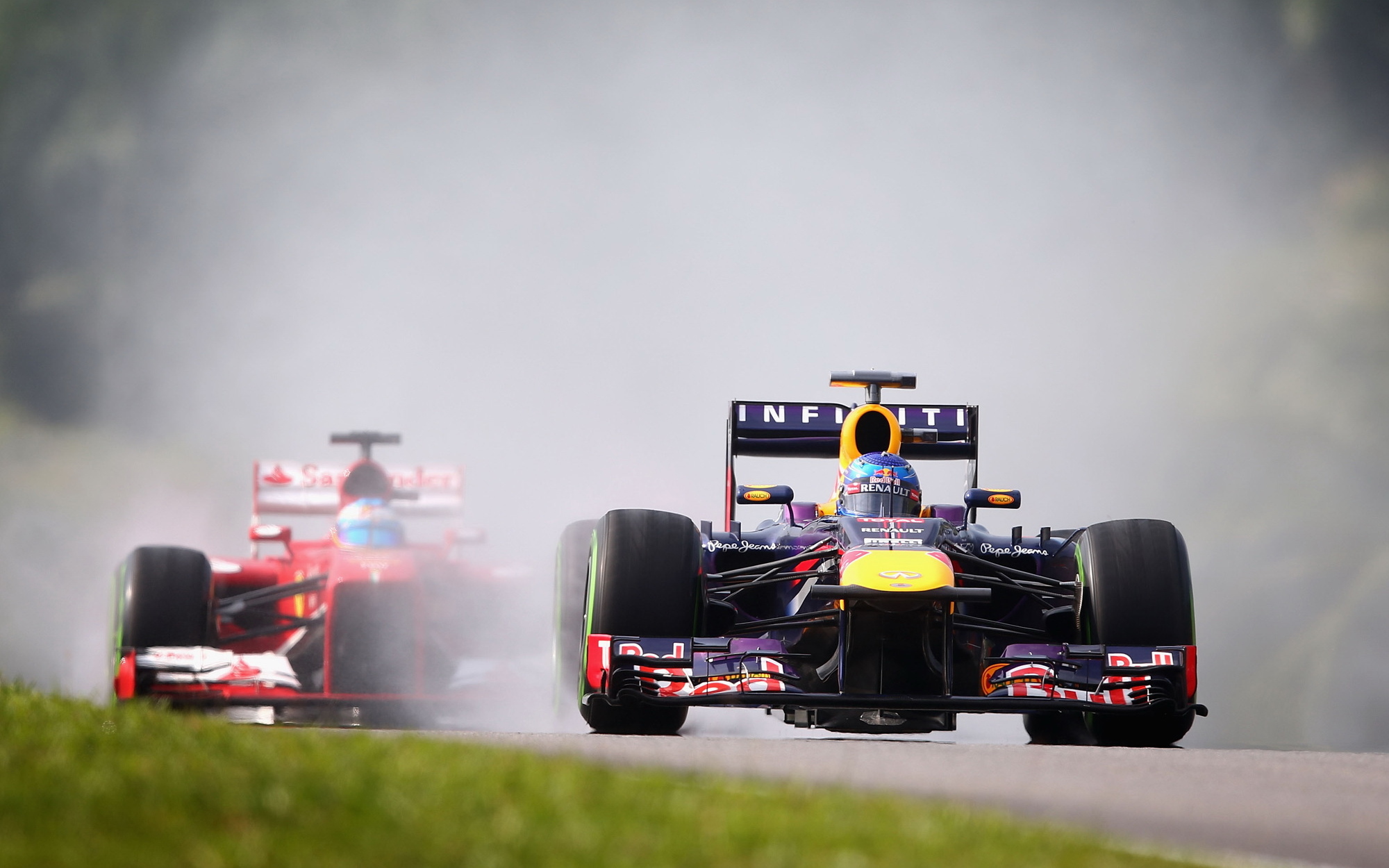 formula, One, Car, Vettel, Red, Bull, Ferrari, Malaysian, Race, Racing Wallpaper