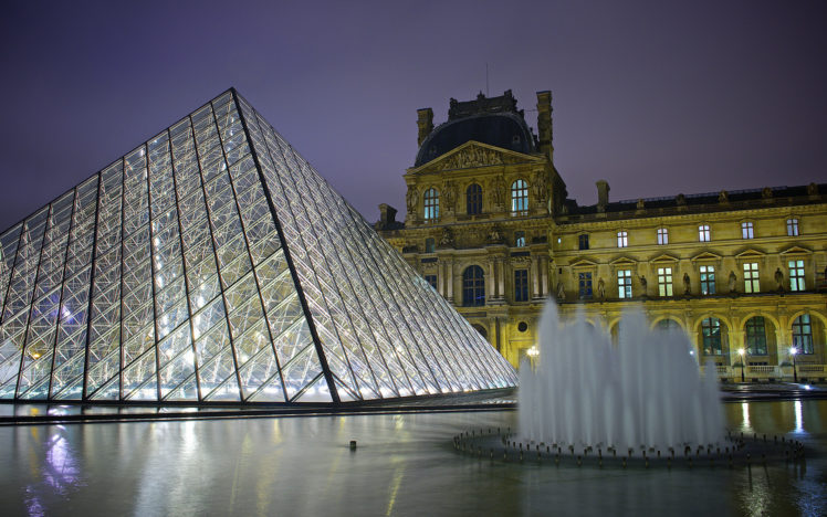 the, Louvre, Louvremore, Tagsmore, Tagsparis, Pyramid, Buildings, Fountain HD Wallpaper Desktop Background