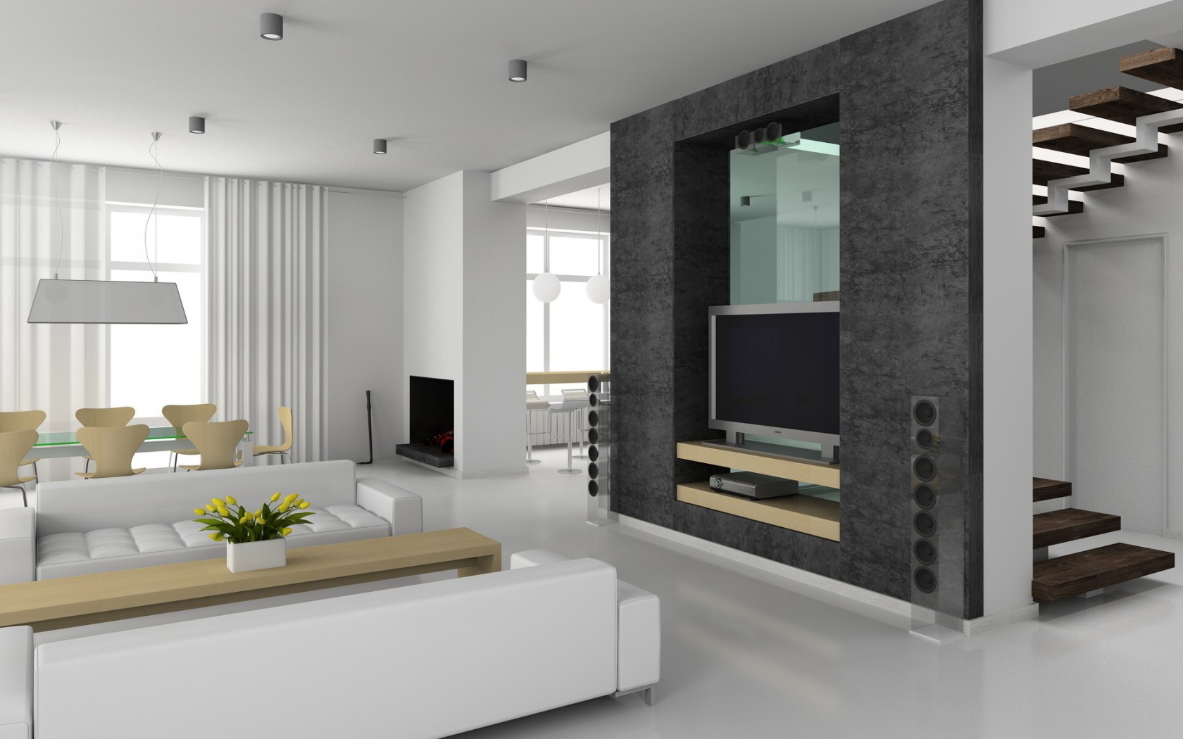 architecture, Interior, Apartment Wallpaper