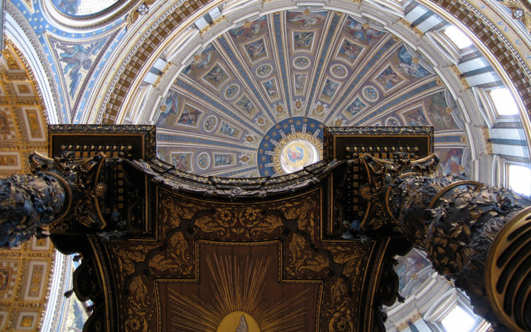 architecture, Interior, St, , Peterand039s, Basilica, Rome, Vatican HD Wallpaper Desktop Background