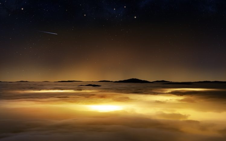 clouds, Nature, Stars, Orbit, Skyscapes, Photomanipulations HD Wallpaper Desktop Background