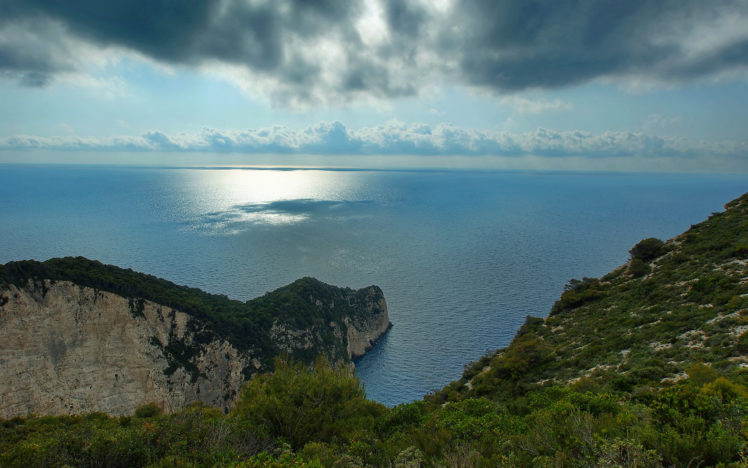 sea, Aeyaey, Mountains, Cliffs, Landscape, Nature HD Wallpaper Desktop Background