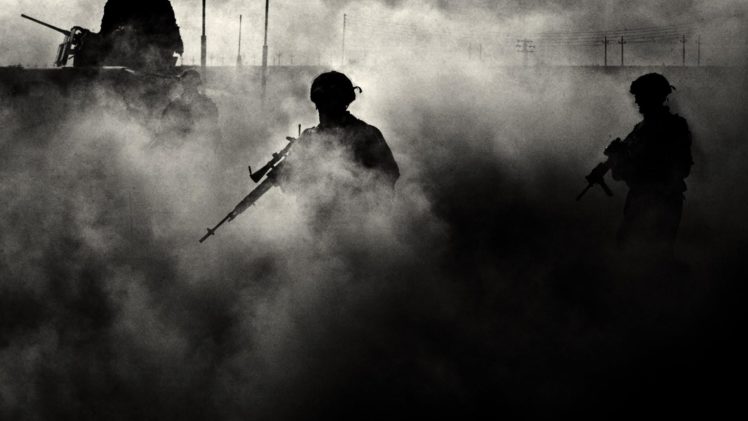 army, Military, Soldiers, Monochrome, Sniper HD Wallpaper Desktop Background