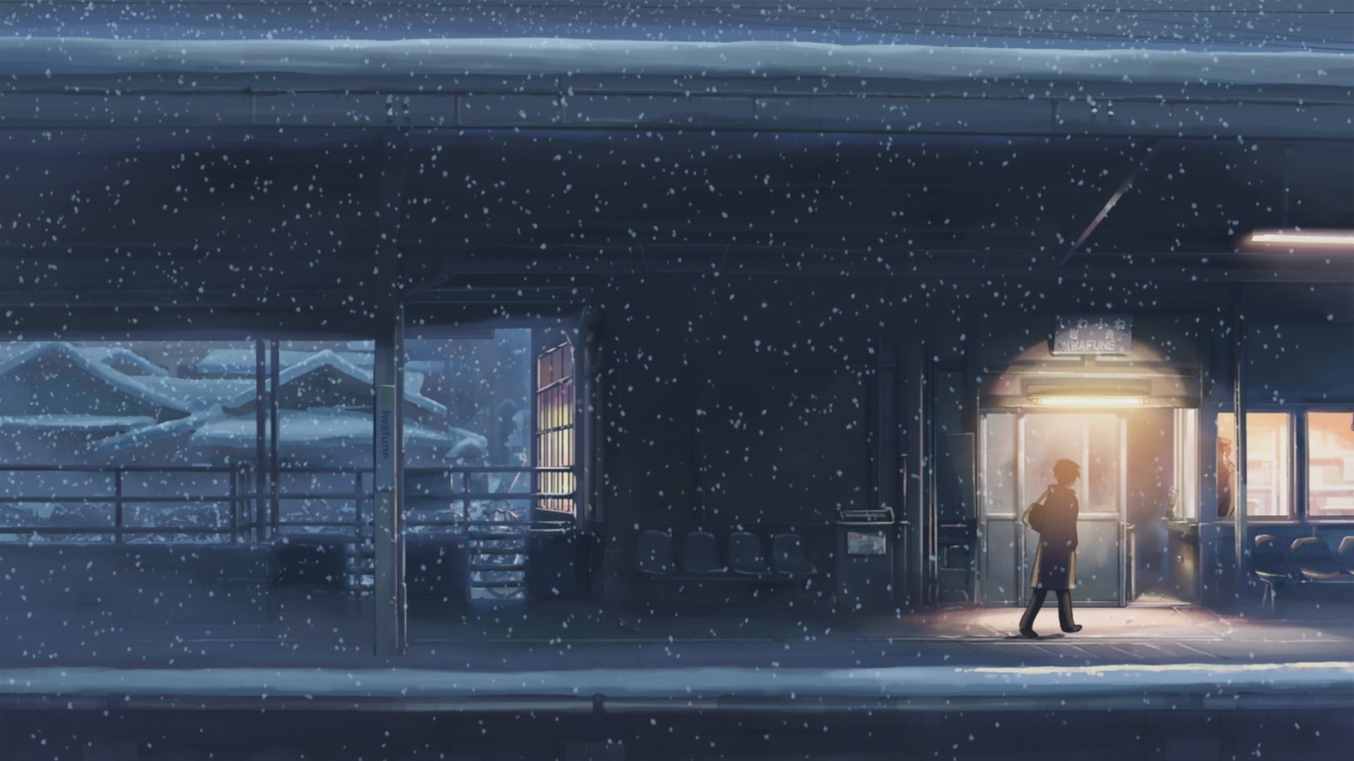 5, Centimeters, Per, Second, The, Train, Station, Snow, Japan Wallpaper
