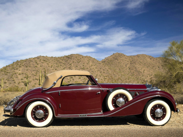 1938, Mercedes, Benz, 540k, Cabriolet, A, Retro, Luxury HD Wallpaper Desktop Background