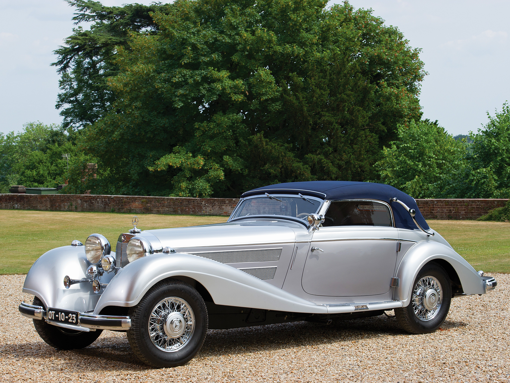 1938, Mercedes, Benz, 540k, Cabriolet, A, Retro, Luxury Wallpaper