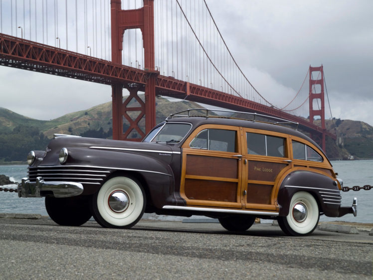1942, Chrysler, Town, Country, Stationwagon, Retro HD Wallpaper Desktop Background