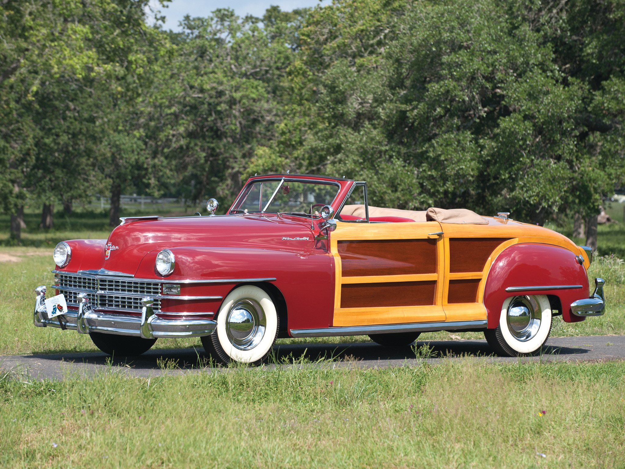 1946, Chrysler, Town, Country, Convertible, C 39n, Retro Wallpaper