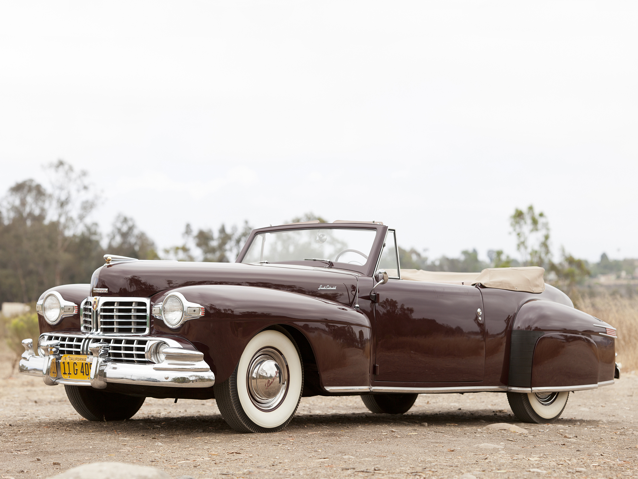 1947, Lincoln, Continental, Cabriolet, Retro Wallpaper