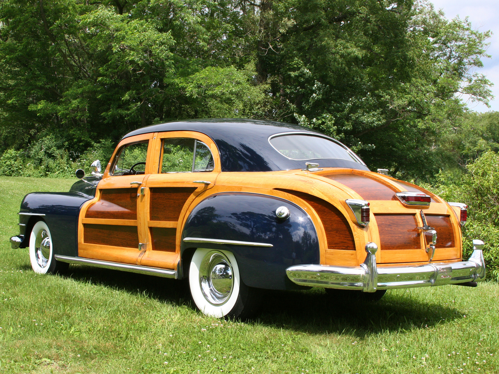 1948, Chrysler, Town, Country, Sedan, Retro Wallpaper