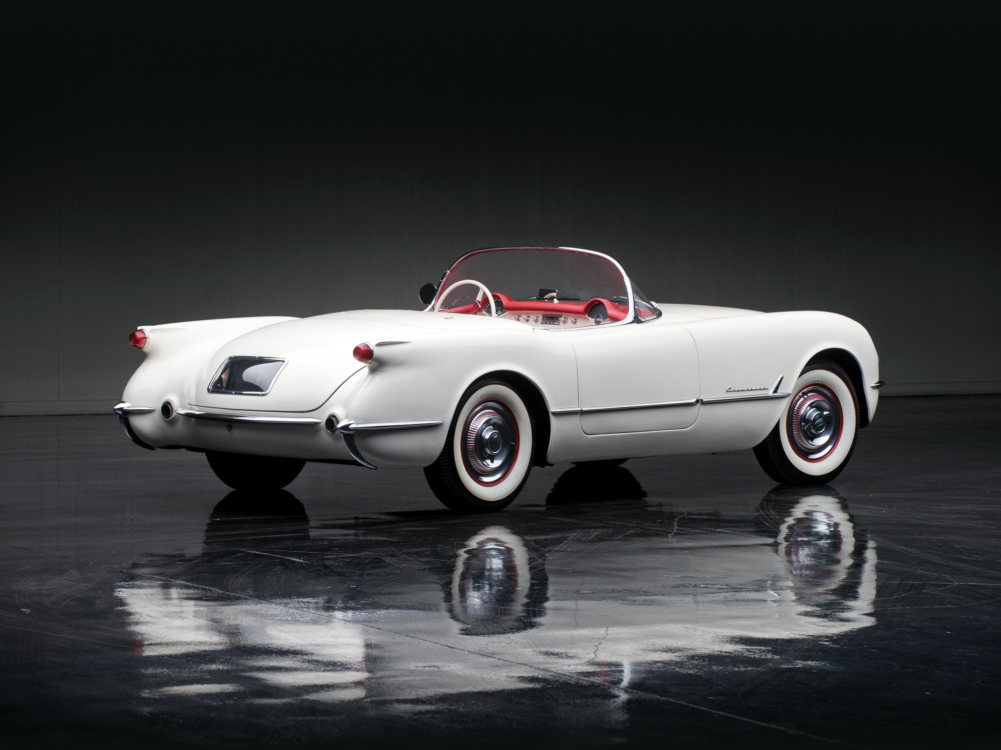 1953, Chevrolet, Corvette, C 1, Retro, Supercar, Supercars, Muscle, Fa Wallpaper