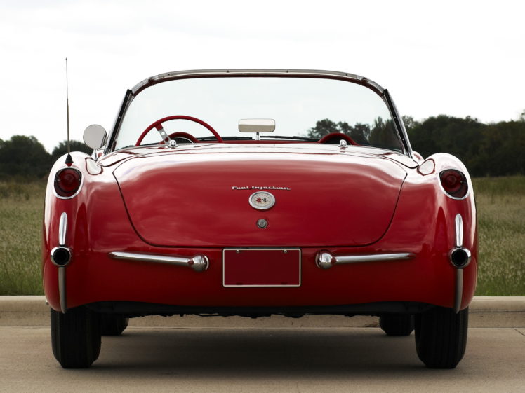 1957, Chevrolet, Corvette, C 1, Fuel, Injection, Retro, Muscle, Supercar, Supercars HD Wallpaper Desktop Background