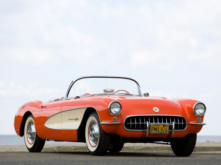 1957, Chevrolet, Corvette, C 1, Fuel, Injection, Retro, Muscle, Supercar, Supercars, Da HD Wallpaper Desktop Background