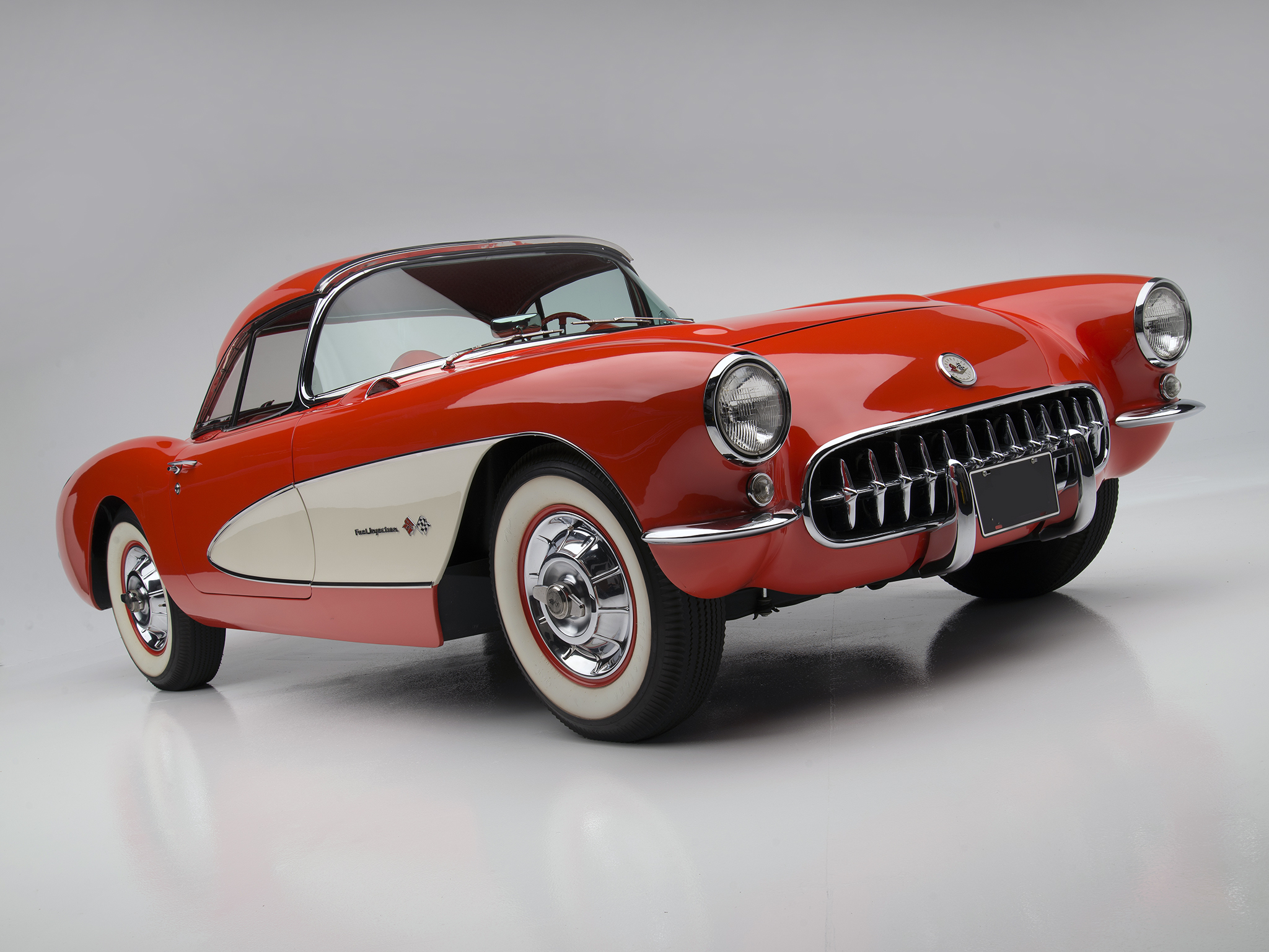 1957, Chevrolet, Corvette, C 1, Fuel, Injection, Retro, Muscle