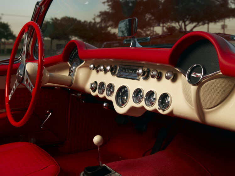 1957, Chevrolet, Corvette, C 1, Fuel, Injection, Retro, Muscle, Supercar, Supercars, Interior HD Wallpaper Desktop Background