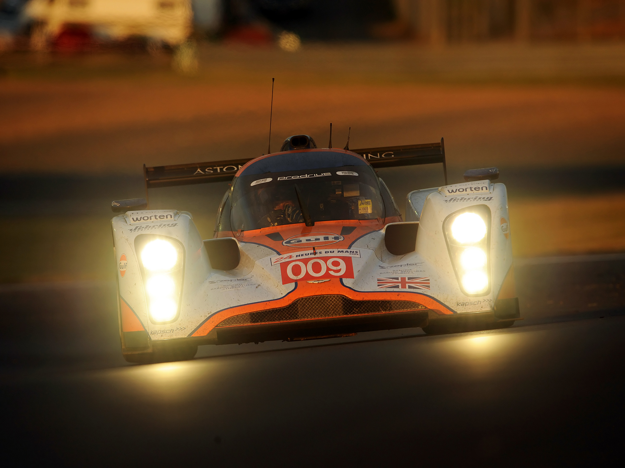 2009, Aston, Martin, Lmp1, Race, Racing, Lights Wallpapers HD / Desktop