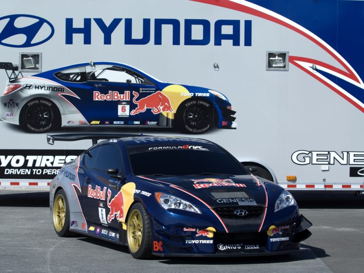 2009, Rmr, Red, Bull, Hyundai, Genesis, Coupe, Drift, Tuning, Race, Racing, Da HD Wallpaper Desktop Background