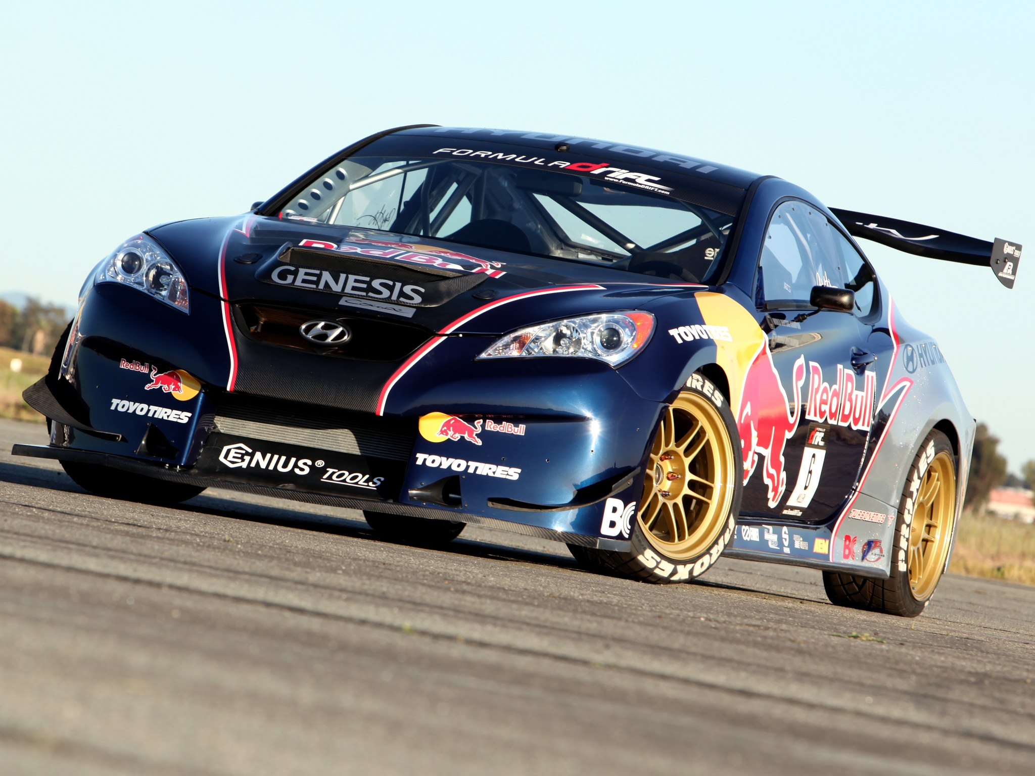 2009, Rmr, Red, Bull, Hyundai, Genesis, Coupe, Drift, Tuning, Race, Racing Wallpaper