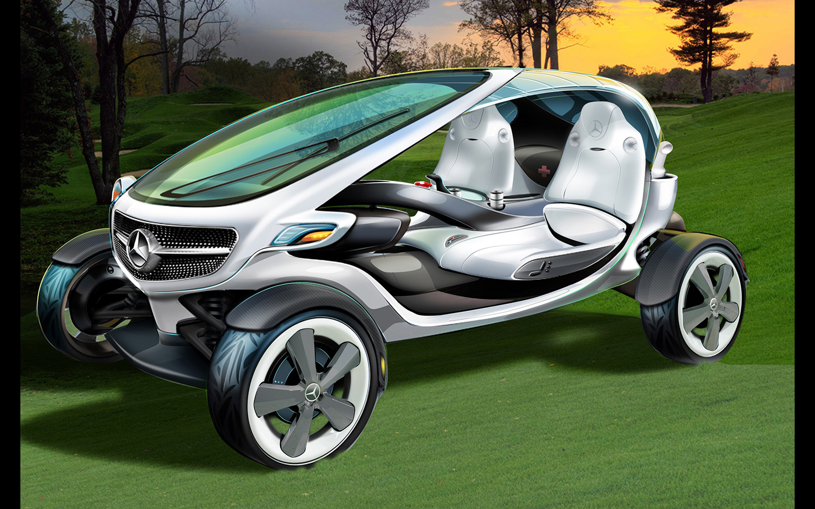 2013, Mercedes, Benz, Vision, Golf, Cart, Design, Concept, Sports Wallpaper