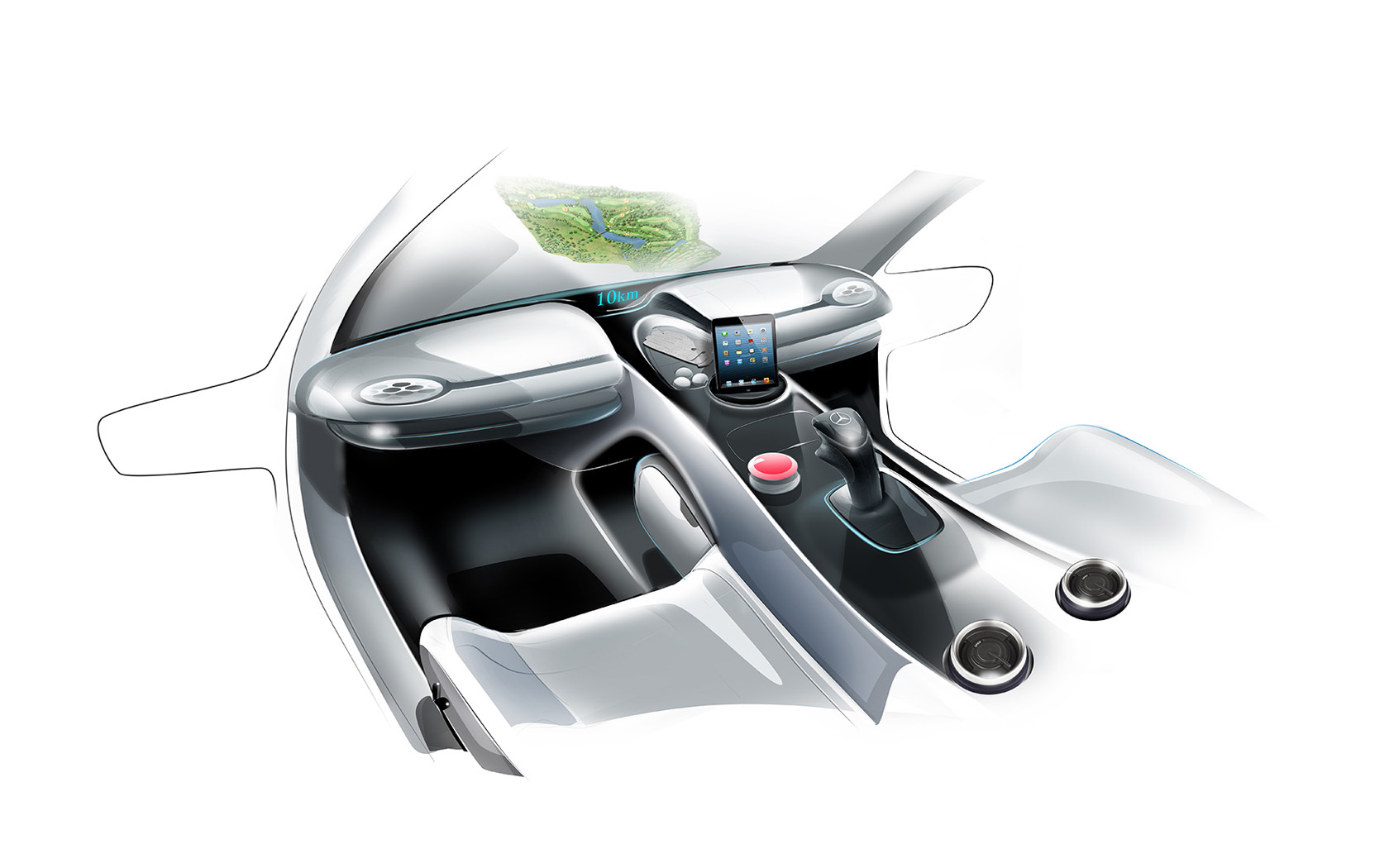 2013, Mercedes, Benz, Vision, Golf, Cart, Design, Concept, Sports, Fw Wallpaper