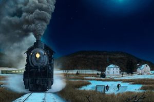 nature, Snow, Trains, Artwork, 1920×1080, Wallpaper, Vehicles, Train