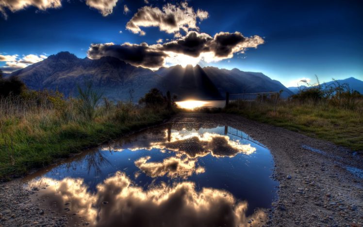 mountains, Clouds, Landscapes, Nature, Hdr, Photography, Reflections HD Wallpaper Desktop Background