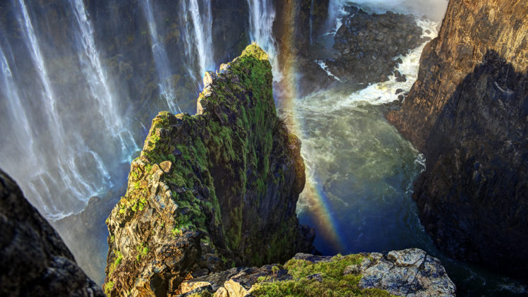 river, Waterfall, Fog, Mist HD Wallpaper Desktop Background