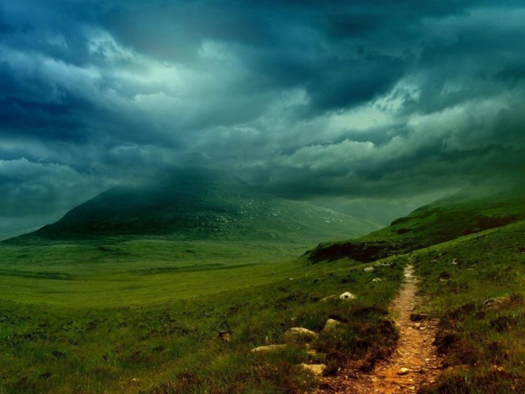 nature, Trail, Villages, Skyscapes, Cloud HD Wallpaper Desktop Background