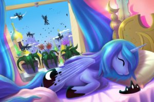 sleeping, Ponies, Princess, Luna, Changeling, My, Little, Pony, Friendship, Is, Magic