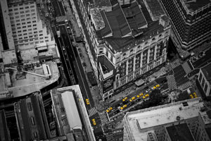cityscapes, Architecture, People, Buildings, Taxi, Birds, Eye, Selective, Coloring