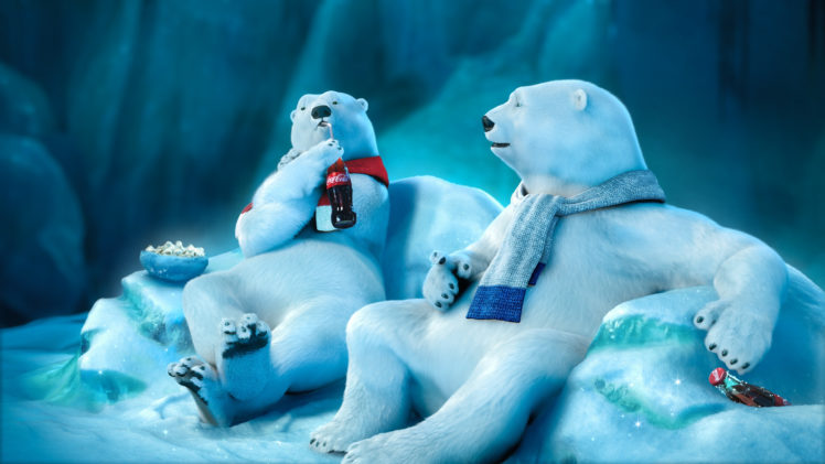 coke, Cola, Coca cola, Polar, Bears, Bear, Snow, Winter, Drink, Funny, Mood HD Wallpaper Desktop Background