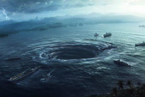 art, Lake, Sea, Funnel, Ships, Lightning, Sci fi, Apocalyptic, Navy, Ships, Military, Destruction, Dark, Horror, Pacific, Rim