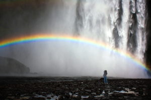 waterfall, Rainbow, Nature, Mood, Drops, Fog