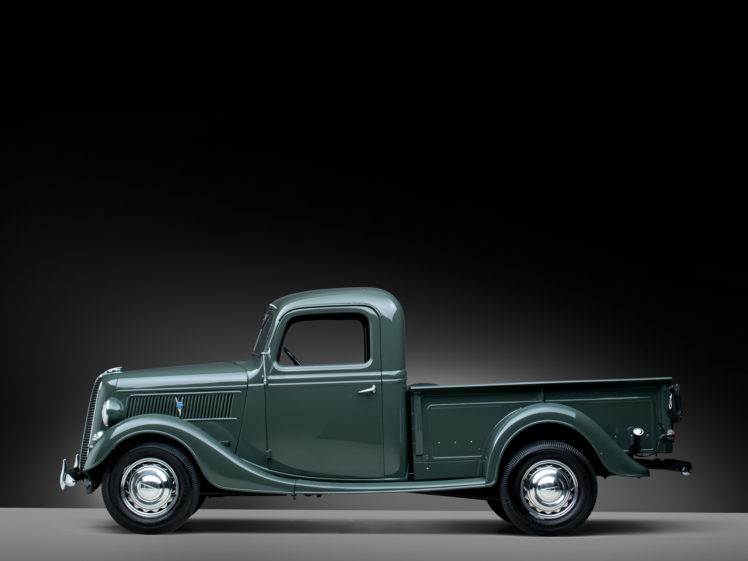 1937, Ford, V8, Deluxe, Pickup, Truck, Retro, V 8 HD Wallpaper Desktop Background