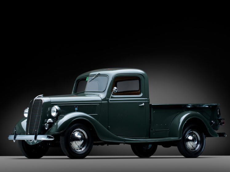 1937, Ford, V8, Deluxe, Pickup, Truck, Retro, V 8 HD Wallpaper Desktop Background