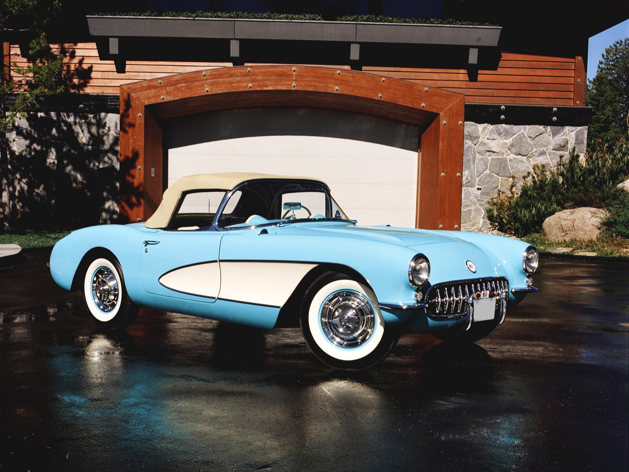 1957, Chevrolet, Corvette, C 1, Supercar, Muscle, Retro, Jr Wallpaper