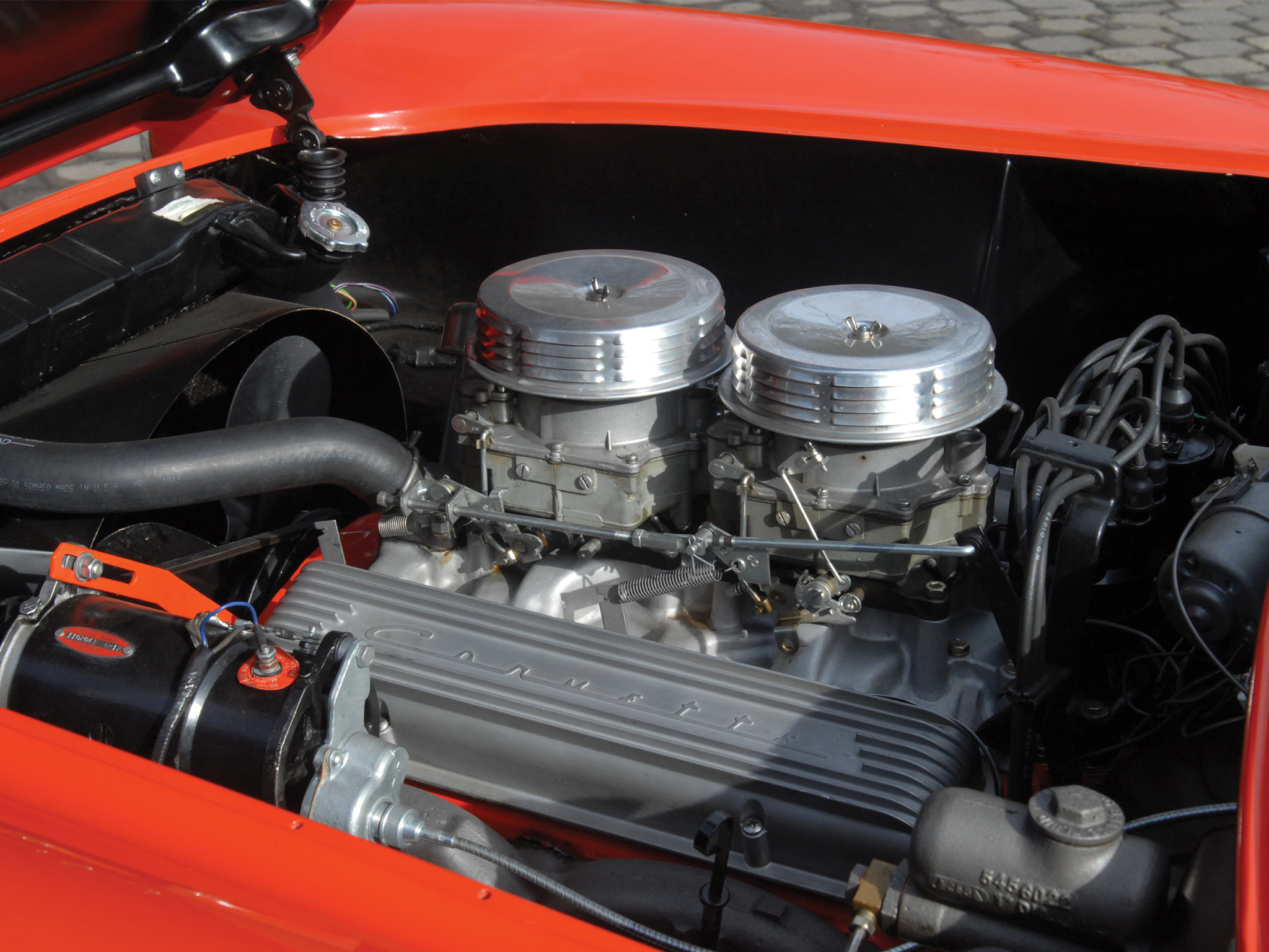 1957, Chevrolet, Corvette, C 1, Supercar, Muscle, Retro, Engine Wallpaper