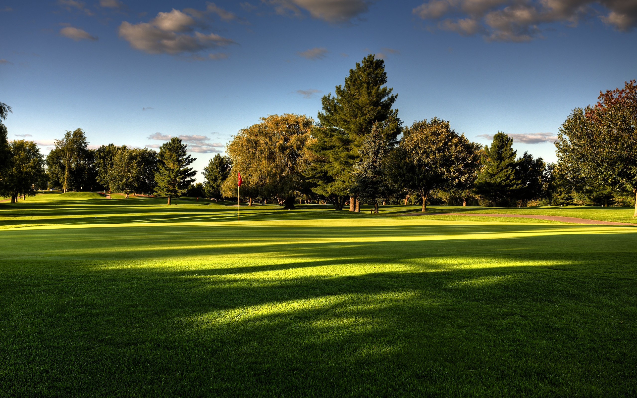 clouds, Landscapes, Nature, Trees, Grass Wallpaper