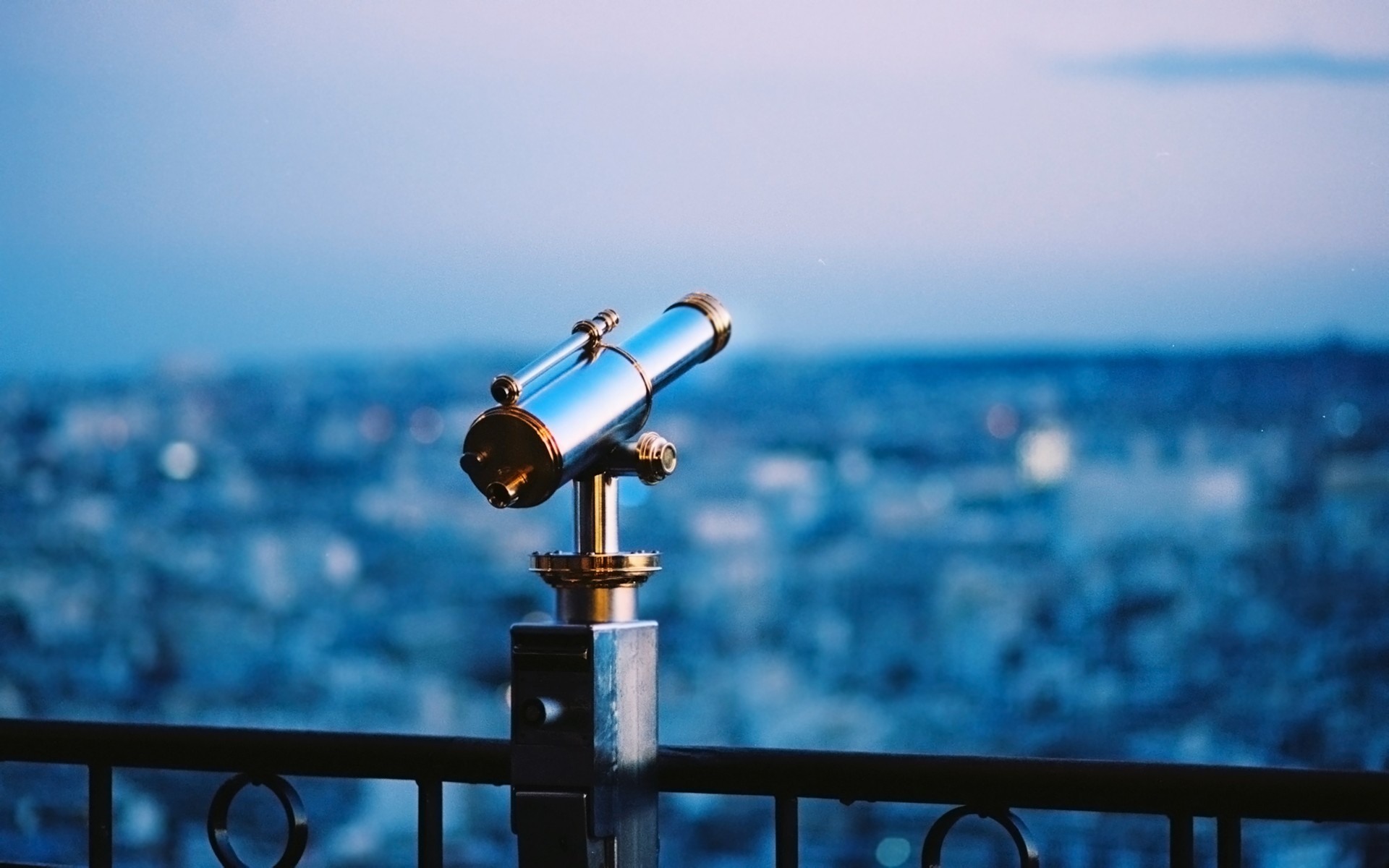 nature, Mood, Pipe, Telescope, Sky, Blue, City, Scenic Wallpaper