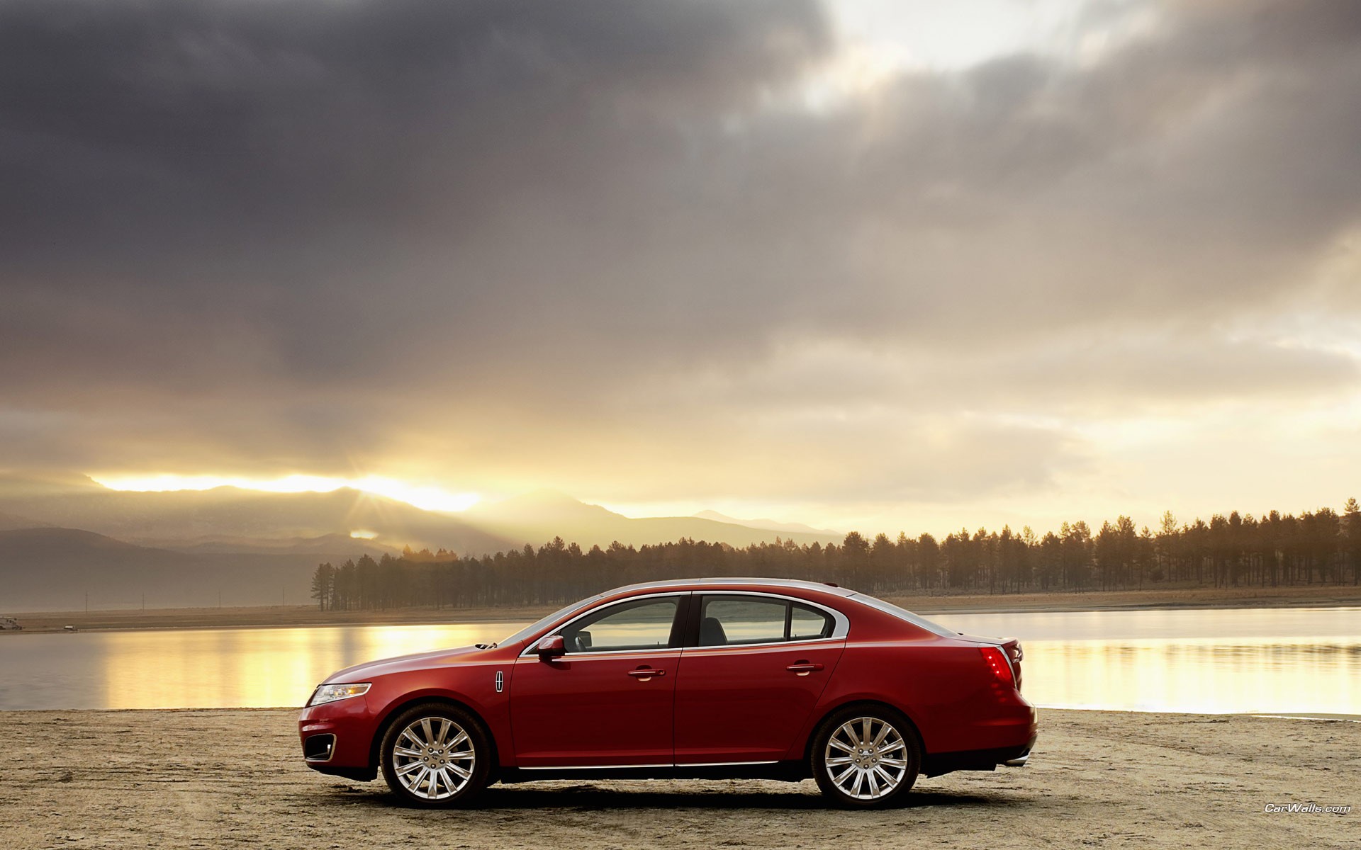 cars, Red, Lincoln mks Wallpaper