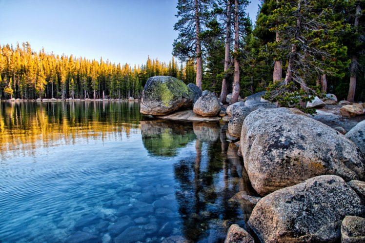 tenaya, Lake, Yosemite, California, Rocks HD Wallpaper Desktop Background