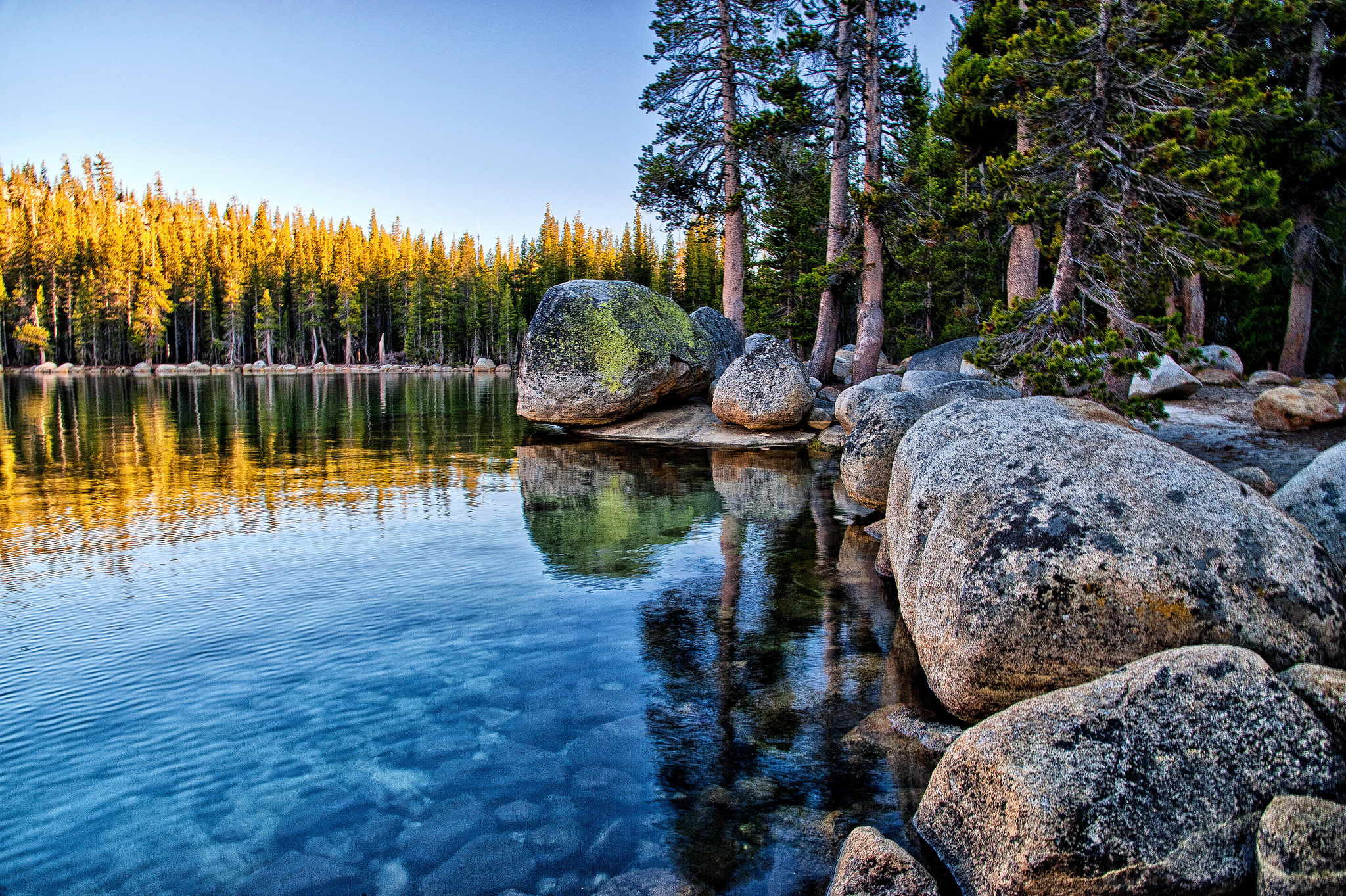 tenaya, Lake, Yosemite, California, Rocks Wallpaper