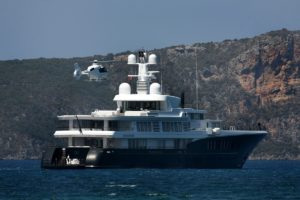 greece, Helicopter, Rock, Yacht, Ship, Boat