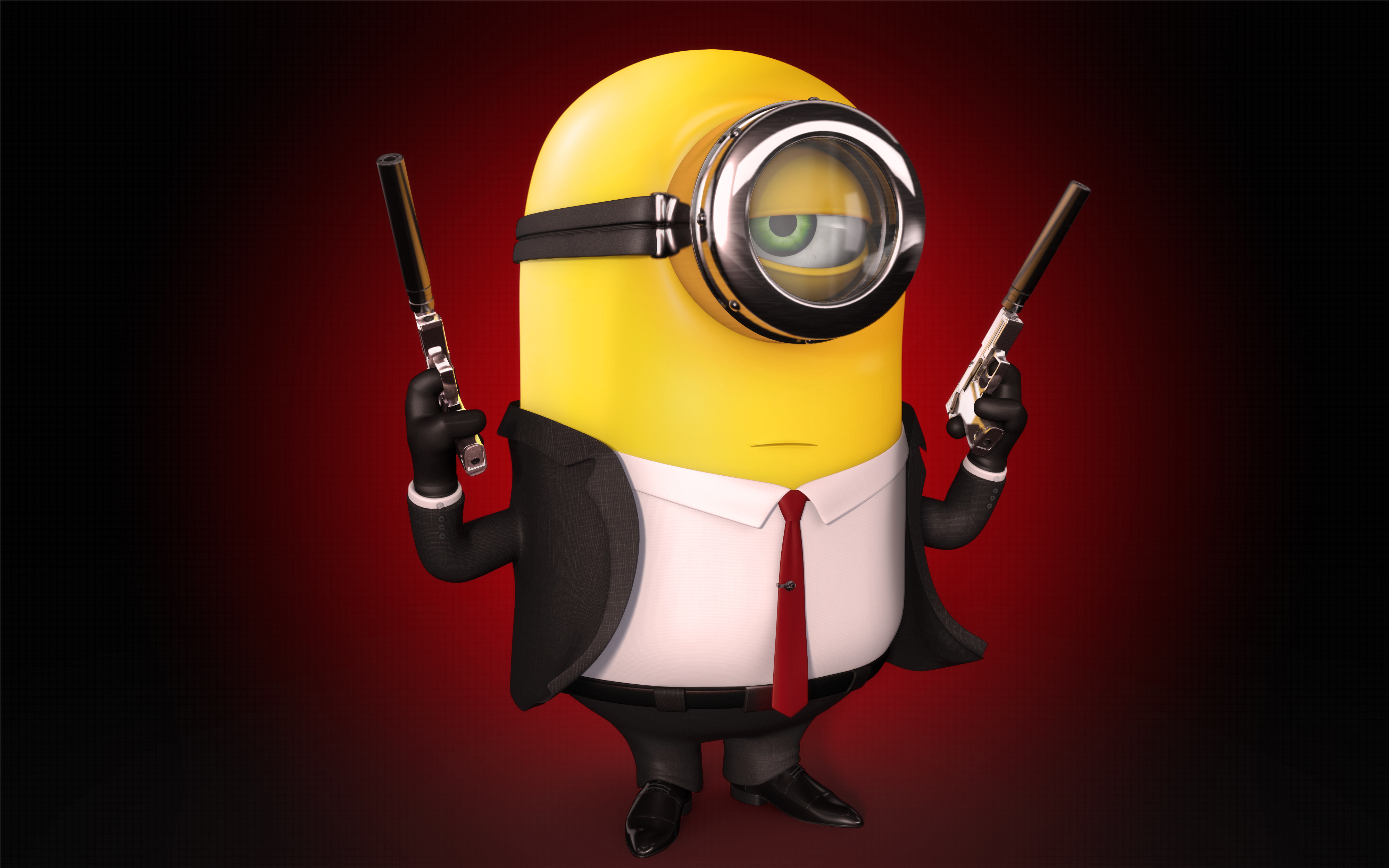hitman, Minion, Silverballer, Mignon, Minimalism Wallpaper