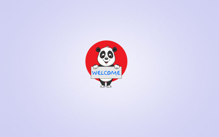 plate, Panda, Smile HD Wallpaper Desktop Background