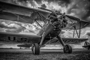 airplane, Plane, B w, Propeller, Hdr, Military